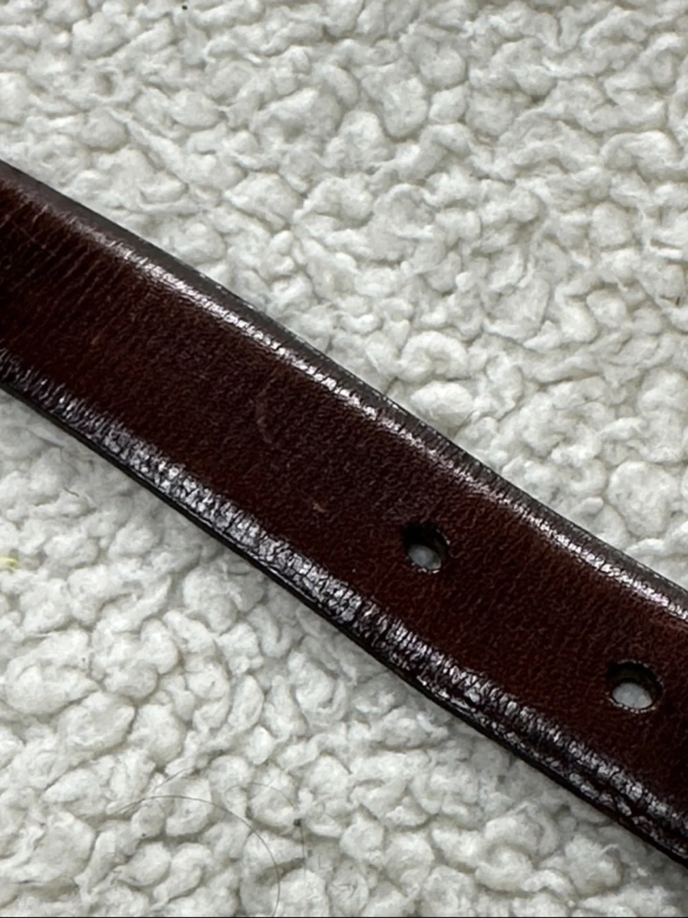 Banana Republic Men’s Slim Brown Italian Leather Belt, Brushed Silverr Buckle 36